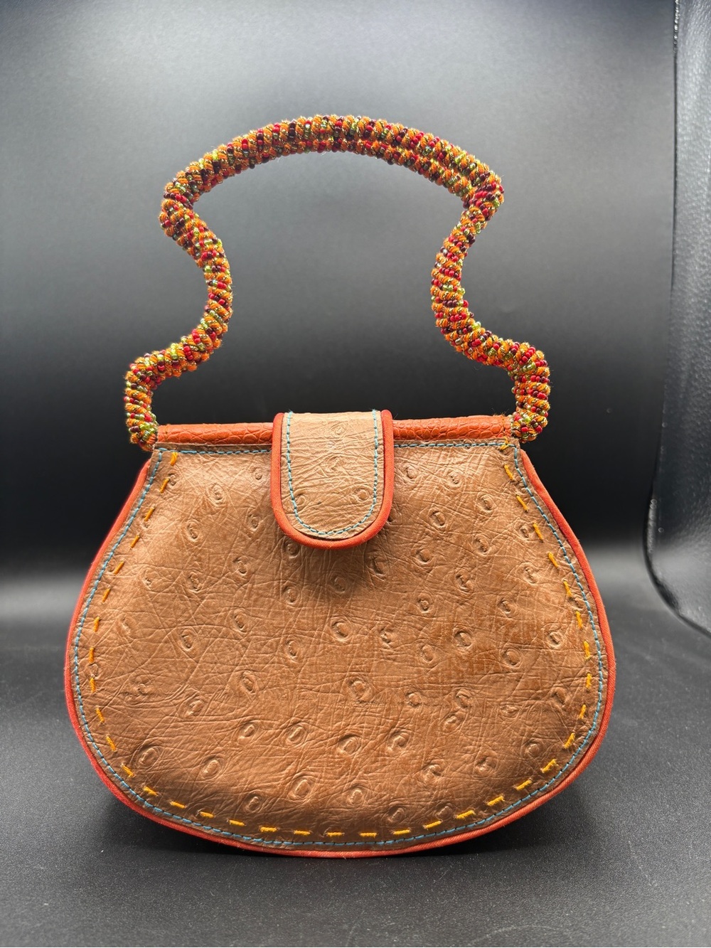 Mary Frances Orange Beaded Wristlet Clutch - Picture 4 of 11
